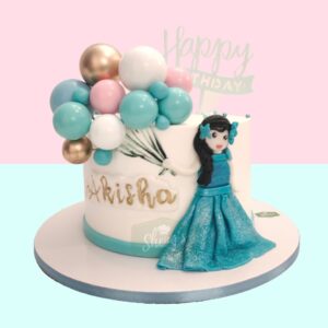 Little Girl Balloon Cake #1681